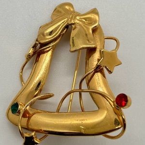 Gold Tone Christmas Bell